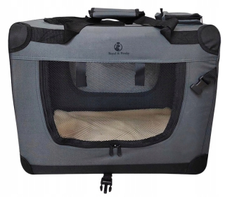 Plastová prepravná taška Royal&Petsky odtiene sivej M 88 cm x 65 cm x 58 cm